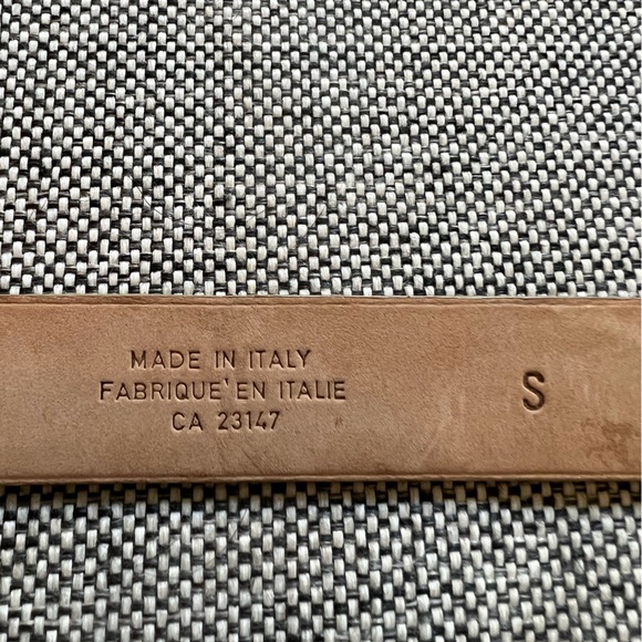 Vintage Taupe Snake Embossed Leather Belt - Picture 4 of 4